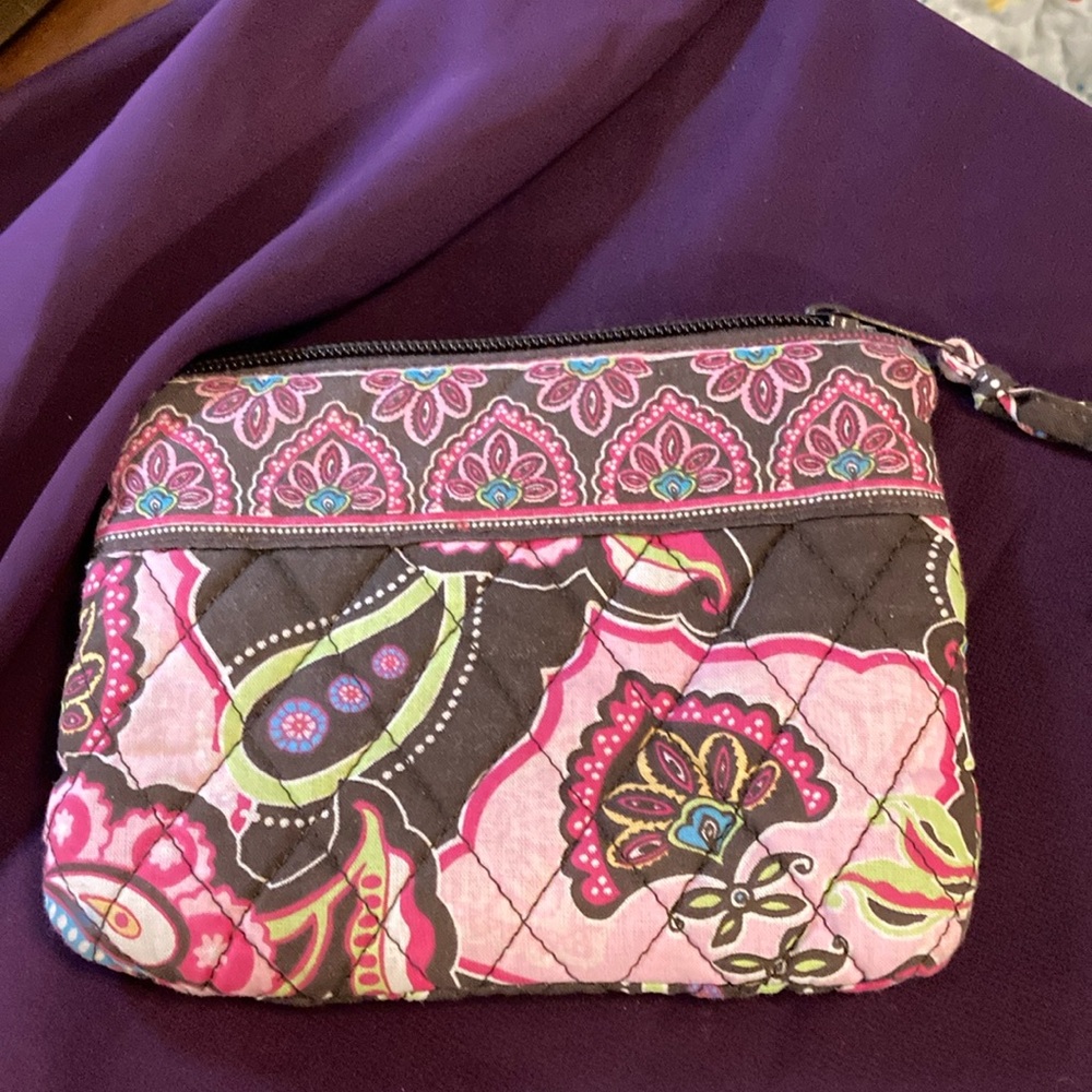 Tanya Lee Pink and Brown Cosmetic Bag